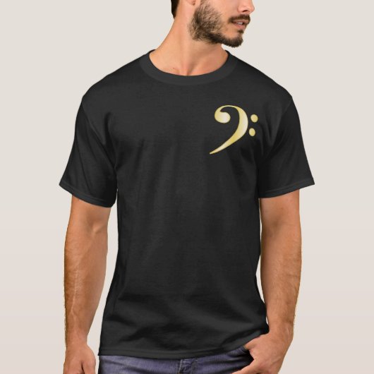 "Gold" Bassschlüssel T-Shirt (Vorderseite)