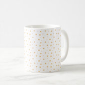 Gold baubles and stars on a white background kaffeetasse (VorderseiteRechts)