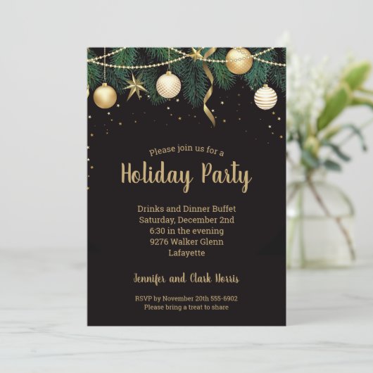 Gold Baubles Weihnachtsbaum (Stehend Vorderseite)