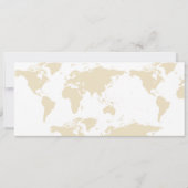 Gold Beach Boarding Pass Hochzeit Save The Date (Rückseite)