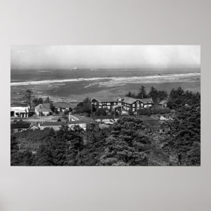 Gold Beach, Oregon Town View und Sunset Inn Poster