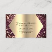 Gold Bean Glitzer Makeup Artist Lashes Browns Visitenkarte (Rückseite)