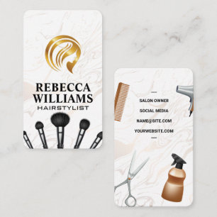 Gold Beauty Logo   Make up Haar Tools Visitenkarte