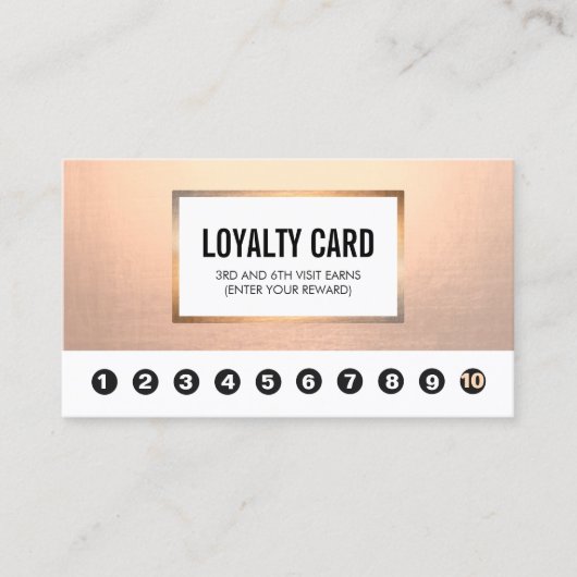 Gold Beauty Salon 10 Punch Kundenkarte Treuekarte (Vorderseite)