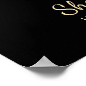 Gold Beauty Salon Logo Makeup Artist Haar Stylist Poster (Ecke)