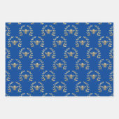 Gold Bee auf Navy Blue Geschenkpapier Set (Vorderseite 2)