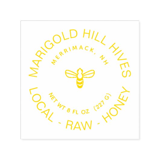 GOLD BEE HONEY ETIKETT BRIEFMARKE FÜR DUNKPAPIER PERMASTEMPEL (Design)