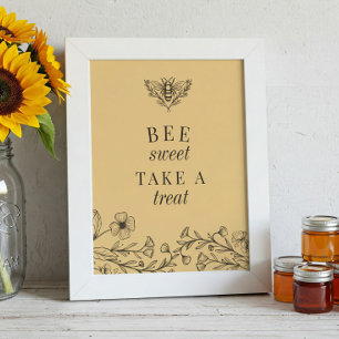 Gold Bee Sweet Nehmen Sie eine Leckerei Favoriten- Poster