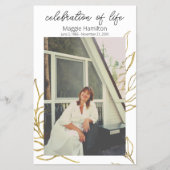 Gold Beerdigung des Lebenszeitplans Flyer (Vorne)