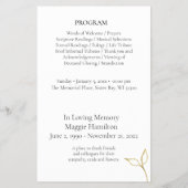 Gold Beerdigung des Lebenszeitplans Flyer (Hinten)