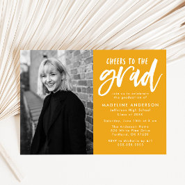 Gold | Beifall zur Grand Script Graduation Party Einladung