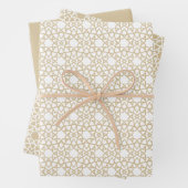 Gold Beige Arabesque Design Geschenkpapier Set (Beispiel)