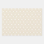 Gold Beige Arabesque Design Geschenkpapier Set (Vorderseite)