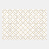 Gold Beige Arabesque Muster Geschenkpapier Set (Vorderseite)