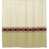 Gold Beige Burgundy Duschvorhang (Vorderseite)