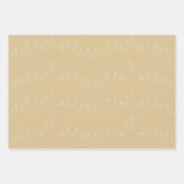 Gold Beige Eid Calligraphy Masjid Muster Design Geschenkpapier Set (Vorderseite 3)