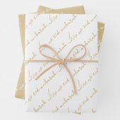 Gold Beige Eid Mubarak Bilingual Geschenkpapier Set (Beispiel)