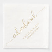 Gold Beige Eid Mubarak Calligraphy Custom Serviette (Vorderseite)