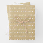 Gold Beige Eid Mubarak Masjid Design Geschenkpapier Set (Beispiel)