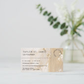 Gold Beige Mainting Business Card Visitenkarte (Stehend Vorderseite)