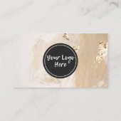 Gold Beige Mainting Business Card Visitenkarte (Rückseite)