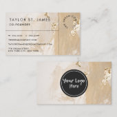 Gold Beige Mainting Business Card Visitenkarte (Vorne/Hinten)
