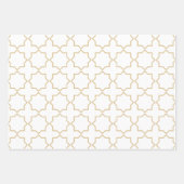 Gold Beige marokkanisches arabisches Muster Geschenkpapier Set (Vorderseite)