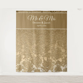 Gold Beige Moderne Foto Stand Hochzeitsvorhang Wandteppich