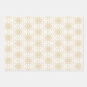 Gold Beige Nahtloses arabisches Muster Geschenkpapier Set (Vorderseite)