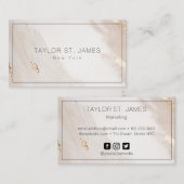 Gold Beige Paint Spritzer Visitenkarte (Vorne/Hinten)