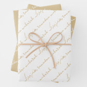 Gold Beige Ramadan Mubarak Bilingual Geschenkpapier Set (Beispiel)