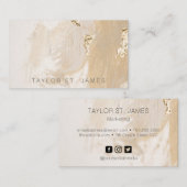 Gold Beige Rustikale Visitenkarte (Vorne/Hinten)