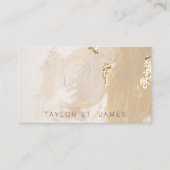 Gold Beige Rustikale Visitenkarte (Vorderseite)