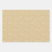 Gold Beige Schafe Eid Mubarak Kinder Geschenkpapier Set (Vorderseite 3)