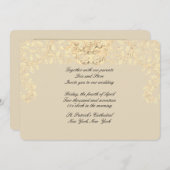 Gold Beige Viktorianische Hochzeitseinladung Einladung (Vorne/Hinten)