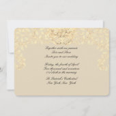 Gold Beige Viktorianische Hochzeitseinladung Einladung (Vorderseite)