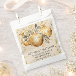 Gold Beige Weihnachts-Gastgeschenk Hochzeit Geschenktütchen
