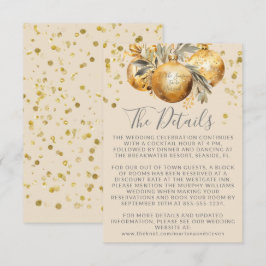 Gold Beige Weihnachtsdetails Begleitkarte