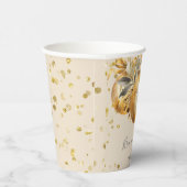 Gold Beige Weihnachtsfeier Pappbecher (Rechts)