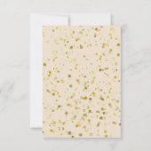 Gold Beige Weihnachtsfeier RSVP Karte (Rückseite)
