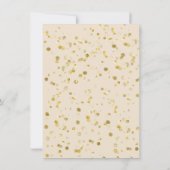 Gold Beige Weihnachtsfeiern Save the Date Einladung (Rückseite)