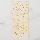 Gold Beige Weihnachtsmenü Menükarte (Rückseite)