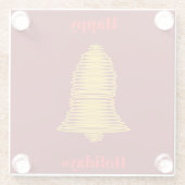 Gold Bell Abstrakt Dunkler Untersetzer (Rückseite)