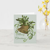 Gold Bell Leaf Weihnachtskarte Karte (Gelbe Blume)