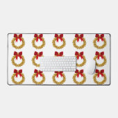 Gold Bells Wreaths Desk Mat Schreibtischunterlage (Tastatur & Maus)