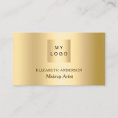 Gold benutzerdefiniertes Logo Qr Code Social Media Visitenkarte (Vorderseite)