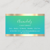 Gold Beruflich Consulting Dusty Blue Modern Visitenkarte (Rückseite)