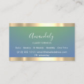 Gold Beruflich Consulting Dusty Blue Vip Visitenkarte (Rückseite)