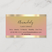 Gold Beruflich Consulting Dusty Pink Glitzer Visitenkarte (Rückseite)