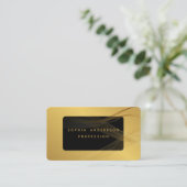 Gold | Beruflich Elegant Modernes Golden Visitenkarte (Stehend Vorderseite)